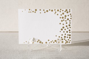 Dots inspire flats feature gold foil stamping + kraft envelopes