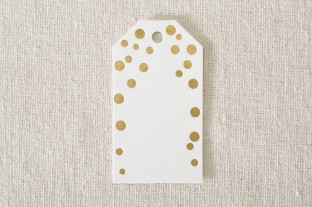 Dots gold foil stamped die-cut gift tags from Smock