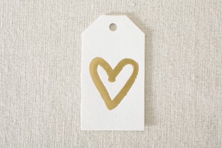 Gold foil stamped die-cut gift tags from Smock