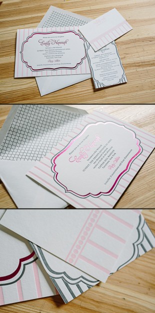 Dawson candy shop inspired Bat Mitzvah invitations from Smock