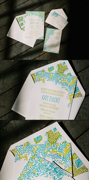 Tatra letterpress Bat Mitzvah invitations from Smock