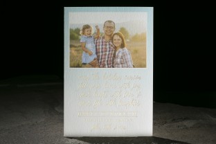 Custom Barnesly foil + photo Hannukah cards from Smock
