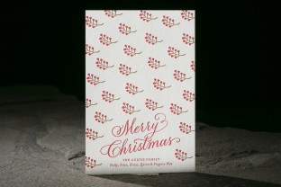 Berries custom letterpress holiday cards from Smock