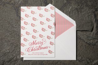 Berries custom letterpress holiday cards from Smock