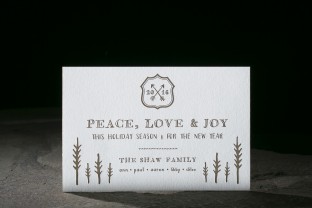 Keene Holiday custom letterpress holiday cards from Smock