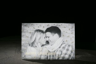 Merci Holiday custom photo + foil holiday card from Smock