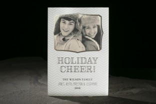 Roxbury holiday photo cards featuring letterpress printing and custom foil stamping from Smock