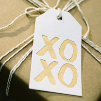 Die-cut gifts tags + double-sided gift wrap from Smock