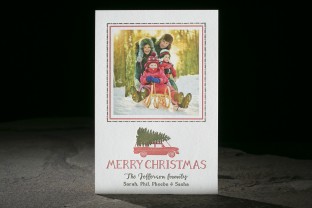 Wagon custom holiday photo cards from Smock