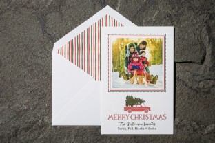 Wagon custom holiday photo cards from Smock