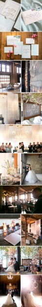 Real wedding featuring custom letterpress wedding invitations from Smock featured on Style Me Pretty