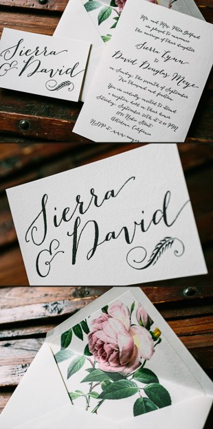 Haddington letterpress wedding invitations from Smock
