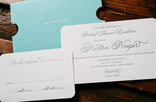 Tiffany & Co. inspired Bridal Shower invitations from Smock