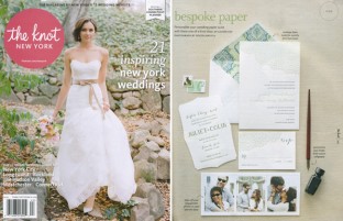 Smock's Rainier letterpress wedding invitations were featured recently by The Knot