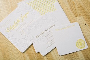 Elegant Finley Bat Mitzvah invitations from Smock