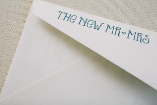 "The New Mr & Mrs" envelopes from Smock