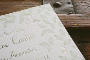 Custom letterpress + foil bridal shower invitations from Smock