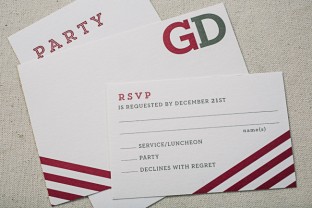 Modern Monogram Bar Mitzvah invitations from Smock
