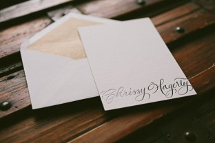 Sophisticated custom foil stamped social notes from Smock