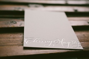 Sophisticated custom foil stamped social notes from Smock