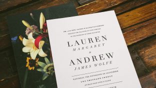 Exeter letterpress wedding invitations from Smock