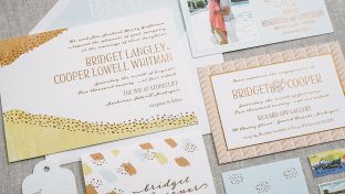 Giverny destination wedding invitations from Smock