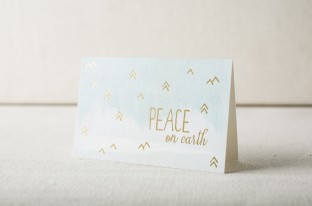 Peace on earth holiday cards from Smock