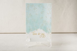 Love & Joy gold foil stamped holiday photo flats from Smock