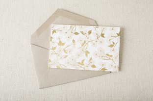 Pink + gold floral social notes from Smock