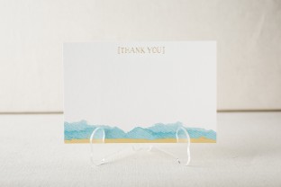Ocean wash gold foil stamped thank you notes from Smock