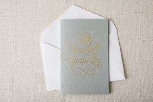 Gold foil stamped sympathy card from Smock