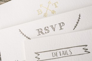 Rustic wedding invitations from Smock