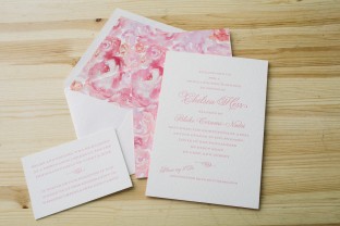 Romantic floral watercolor bridal shower invitations from Smock