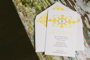 Modern bridal shower invitations from Smock