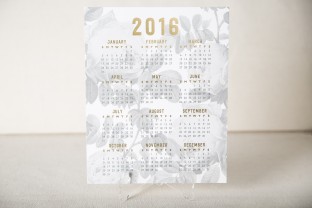 Gold foil stamped Bloomsbury calendar from Smock