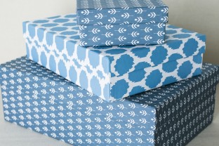 Denim boxes from Smock
