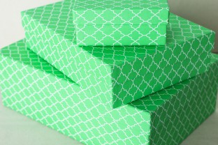 Spring Boxes | bright green keepsake boxes from Smock