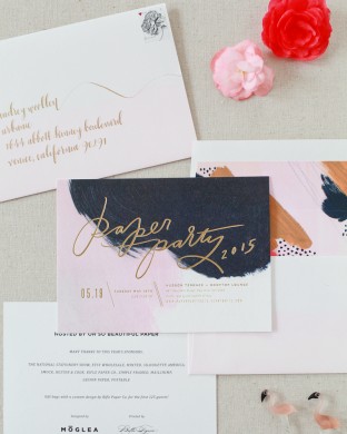 The invitations for Paper Party 2015