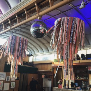 Paper chandeliers at Papery Party 2015