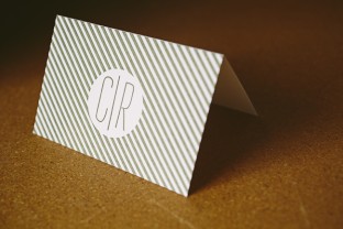 Rustic letterpress social notes for a fall wedding