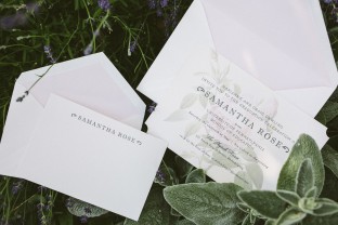 Vintage rose graduation party invitations from Smock
