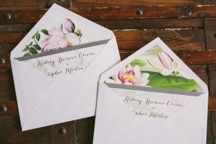 Ashbourne wedding invitation duo for separate wedding ceremony and reception celebrations