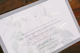 Rose wedding invitations by Smock
