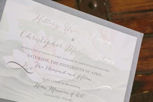 Water lily wedding invitations by Smock
