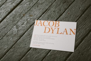 Custom orange letterpress Bar Mitzvah invitations from Smock