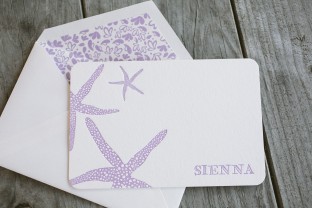 Starfish custom social notes from Smock