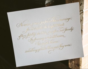 Love Wins art print from Smock featuring gold foil stamping and hand calligraphy by Sarah Hanna. This art print was created in celebration of the historic Supreme Court ruling for marriage equality
