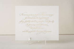 Love Wins art print from Smock featuring gold foil stamping and hand calligraphy by Sarah Hanna. This art print was created in celebration of the historic Supreme Court ruling for marriage equality