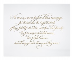 Love Wins gold foil stamped art print by Sarah Hanna for Smock