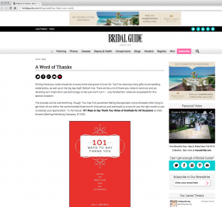 Smock thank you notes featured by Bridal Guide Magazine